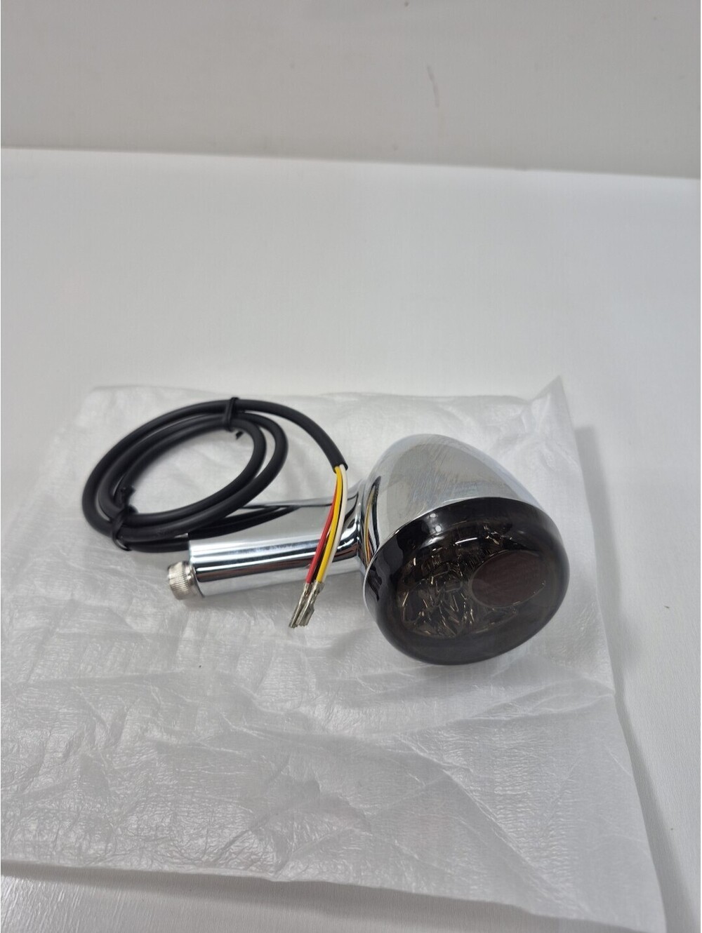 Motorcycle LED Turn Signal Tail Light - Waterproof Bullet Rear Brake Chrome